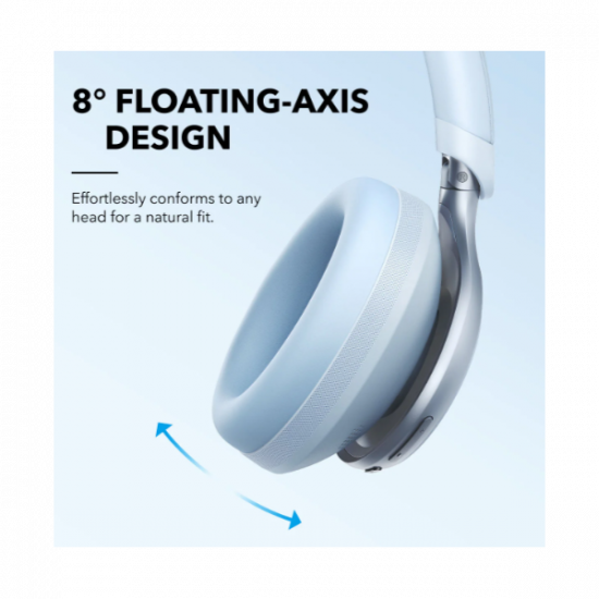 ANKER Vezeték Nélküli Fejhallgató, Soundcore Space One, Aktív Zajszűrő, kék - A3035G31