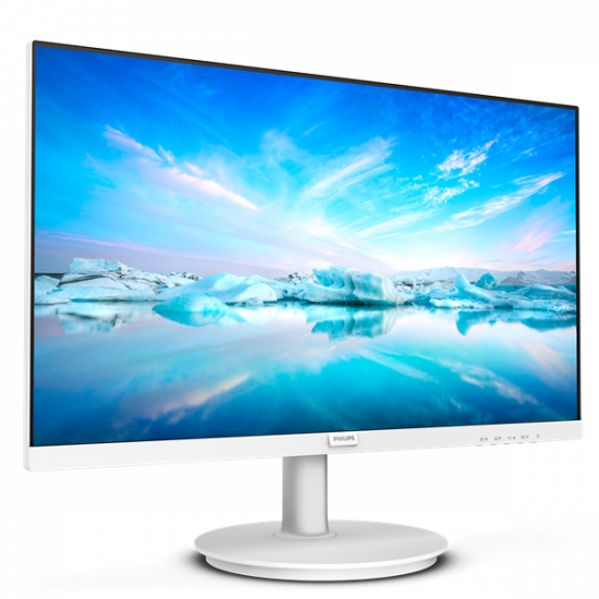 PHILIPS IPS monitor 23.8" 241V8AW, 1920x1080, 16:9, 250cd/m2, 4ms, VGA/HDMI, hangszóró, fehér