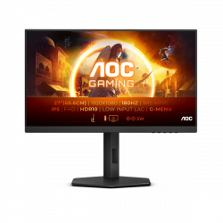 AOC Gaming 180Hz IPS monitor 27" 27G4X, 1920x1080, 16:9, 300cd/m2, 1ms, HDMI/DisplayPort, hangsz, állítható mag, pivot