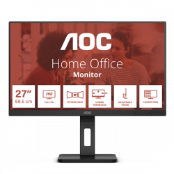 AOC IPS monitor 27" 27E3QAF, 1920x1080, 16:9, 300cd/m2, 4ms, HDMI/DisplayPort/VGA, Pivot, hangszóró