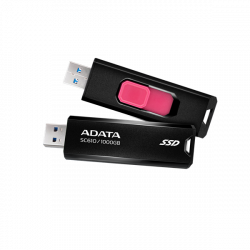 ADATA SSD Külső USB 3.2 1TB SC610, Fekete/Piros