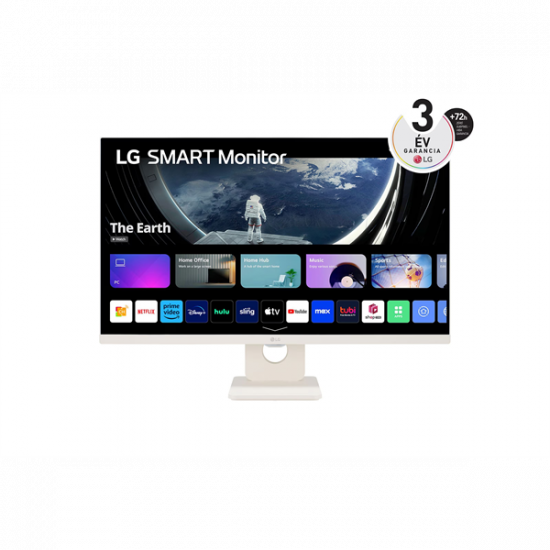 LG Smart IPS monitor 27" 27SR50F-W, 1920x1080, 16:9, 250cd/m2, 14ms, 2xHDMI/2xUSB/Bluetooth/AirPlay, hangszóró