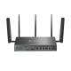 TP-LINK Vezetékes Omada AX3000 VPN Router 1xWAN(1000Mbps) + 4xLAN(1000Mbps) + 1xSFP + 1xSIM, ER706W-4G