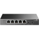TP-LINK Switch 5x1000Mbps(1xPOE++/4xPOE+) Fémházas, TL-SG1005P-PD