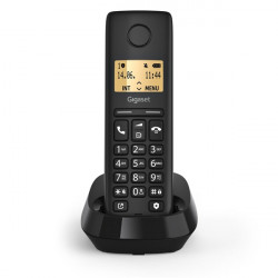 GIGASET DECT telefon, PURE 100, fekete