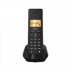 GIGASET DECT telefon, PURE 200, fekete