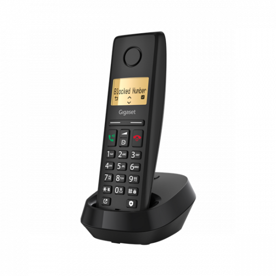 GIGASET DECT telefon, PURE 200, fekete