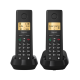 GIGASET DECT telefon, PURE 200 Duo, fekete