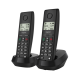 GIGASET DECT telefon, PURE 200 Duo, fekete