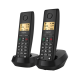 GIGASET DECT telefon, PURE 200 Duo, fekete