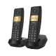 GIGASET DECT telefon, PURE 200 Duo, fekete