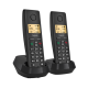 GIGASET DECT telefon, PURE 200 Duo, fekete