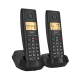 GIGASET DECT telefon, PURE 200 Duo, fekete