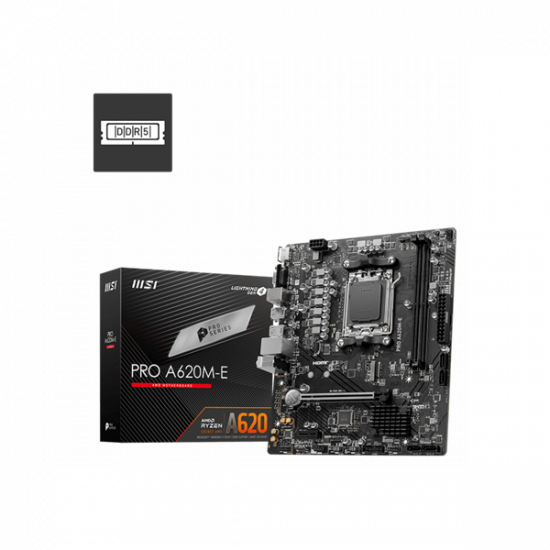MSI Alaplap AM5 PRO A620M-E AMD A620, mATX