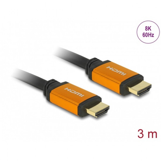 DELOCK kábel HDMI 2.1 male / male összekötő 48 Gbps 8K 60Hz 3m