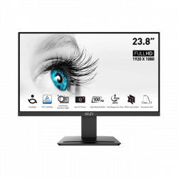 MSI Monitor Business PRO MP2412 23,8" FHD, 1920x1080, IPS, 100Hz, 4000:1 CR, 300cd/m2, 1ms, HDMI,  DP, Black