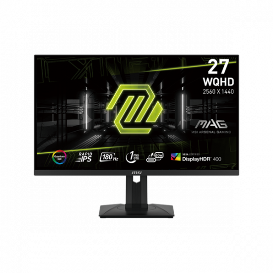 MSI Monitor GAMING MAG 274QRF QD E2 Rapid IPS 27" WQHD 2560x1440, 1000:1 CR, 400cd/m2, 1ms, 180Hz, DP, 2x HDMI, USB-C