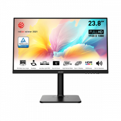 MSI Monitor Business Modern MD2412P 23,8" FHD, 1920x1080, IPS, 100Hz, 1000:1 CR, 300cd/m2, 1ms, HDMI,  USB-C, Black