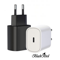 BLACKBIRD Hálózati Töltő 25W TR145 PD USB-C, Fekete (Gyári kivitel)