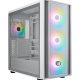 COOLER MASTER Ház ATX MasterBox 600, 4db ARGB Ventilátor, Tápegység nélkül, Üvegfalú, fehér