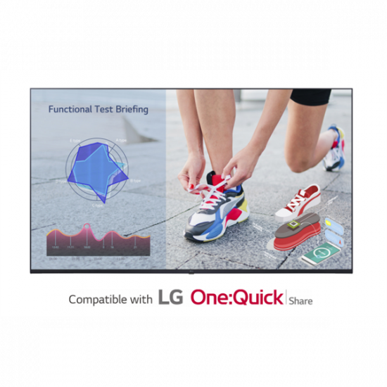 LG 16/7 Signage kijelző 50" 50UL3J, 3840x2160, 400 cd/m2, 3xHDMI/2xUSB/RS-232C/RJ45/Wi-Fi, hangszóró