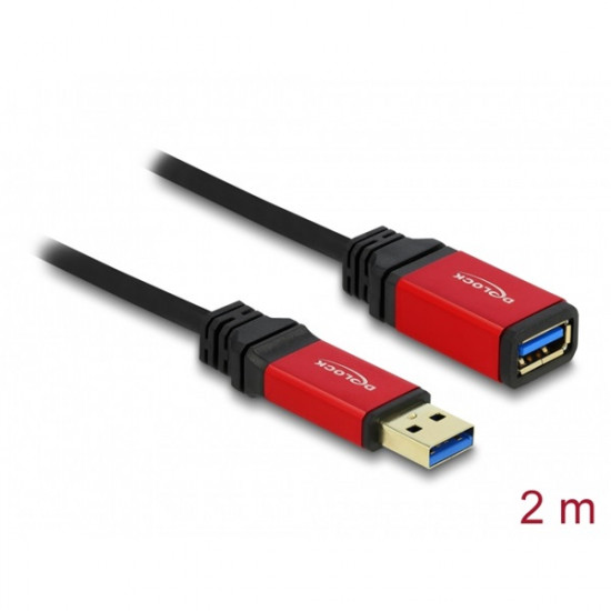 DELOCK kábel USB 5 Gbps Type-A male / female hosszabbító 2m Premium