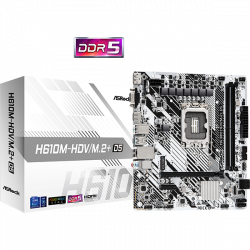 ASROCK Alaplap S1700 H610M-HDV/M.2+ D5 INTEL H610, mATX