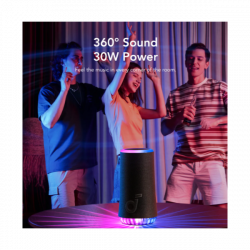 ANKER Bluetooth Hangszóró, Soundcore Glow, 30W, vízálló, fekete -  A3166G11