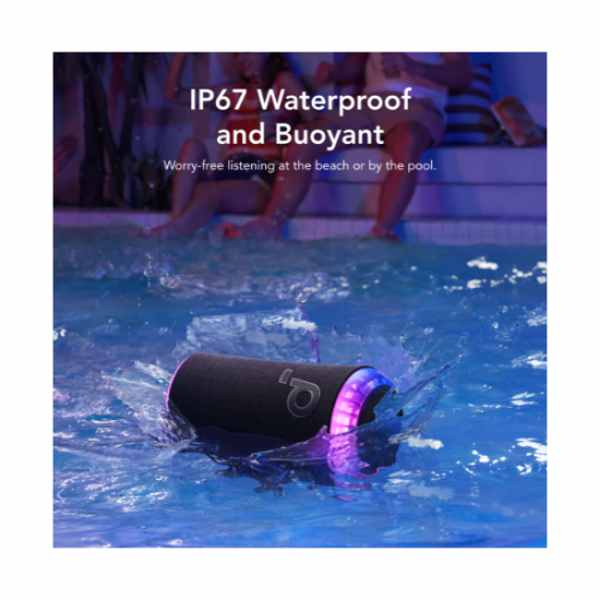 ANKER Bluetooth Hangszóró, Soundcore Glow, 30W, vízálló, fekete -  A3166G11