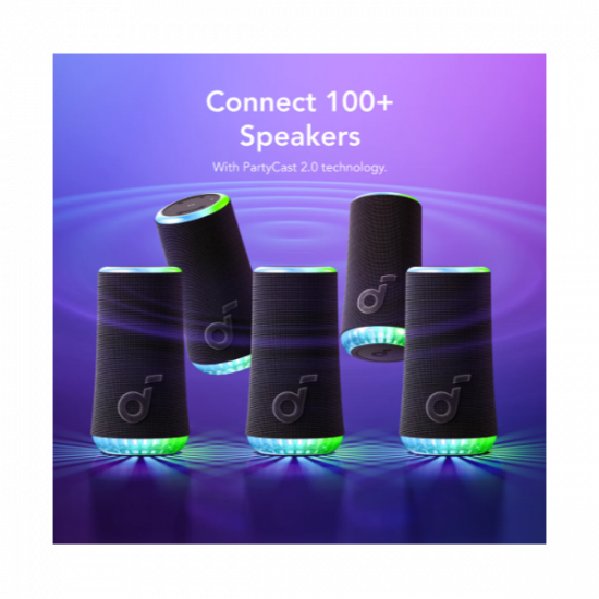 ANKER Bluetooth Hangszóró, Soundcore Glow, 30W, vízálló, fekete -  A3166G11