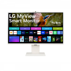 LG Smart IPS monitor 31.5" 32SR85U-W, 3840x2160, 16:9, 400cd/m2, 5ms, 2xHDMI/2xUSB/USB-C/Bluetooth/AirPlay2, hangszóró