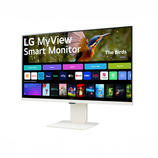 LG Smart IPS monitor 31.5" 32SR85U-W, 3840x2160, 16:9, 400cd/m2, 5ms, 2xHDMI/2xUSB/USB-C/Bluetooth/AirPlay2, hangszóró