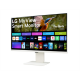LG Smart IPS monitor 31.5" 32SR85U-W, 3840x2160, 16:9, 400cd/m2, 5ms, 2xHDMI/2xUSB/USB-C/Bluetooth/AirPlay2, hangszóró