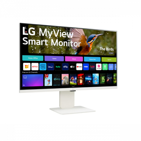 LG Smart IPS monitor 31.5" 32SR85U-W, 3840x2160, 16:9, 400cd/m2, 5ms, 2xHDMI/2xUSB/USB-C/Bluetooth/AirPlay2, hangszóró