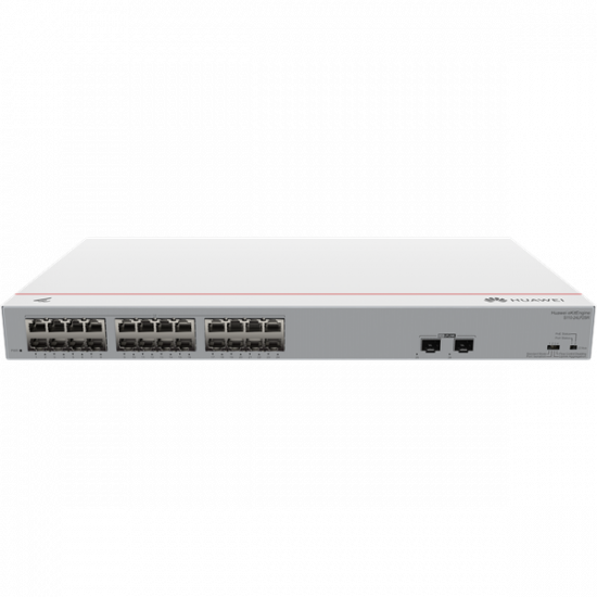 Huawei eKit Switch 24x1000Mbps (124W POE+) + 2x1GE (SFP), Nem menedzselhető, Rack/Asztali - S110-24LP2SR