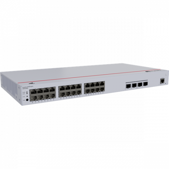 Huawei eKit Switch 24x1000Mbps (400W POE+) + 4x10GE SFP+ + 1konzol port, Layer2 managed, Rackes - S220-24P4X