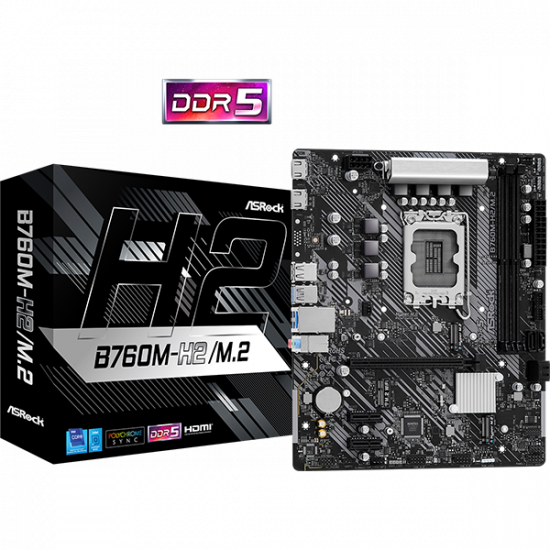 ASROCK Alaplap S1700 B760M-H2/M.2 INTEL B760, mATX
