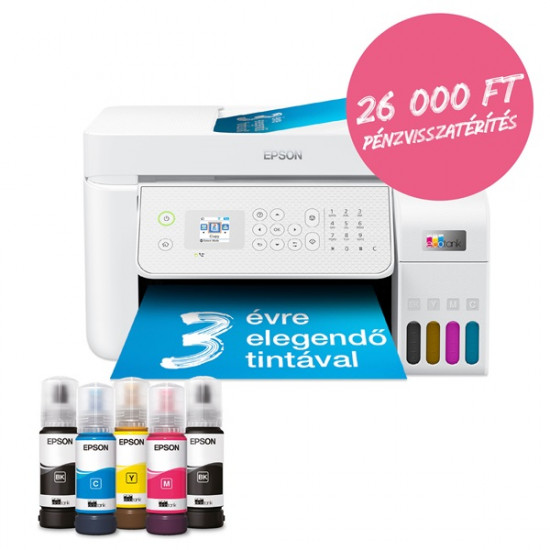 EPSON Tintasugaras nyomtató - EcoTank L5316 (A4, MFP, színes, 5760x1440 DPI, 33 lap/perc, USB/Wifi/LAN)