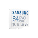 SAMSUNG Memóriakártya, EVO Plus microSDXC kártya, 64GB, UHS-I, U1, V10, A1, + SD Adapter, R160/W
