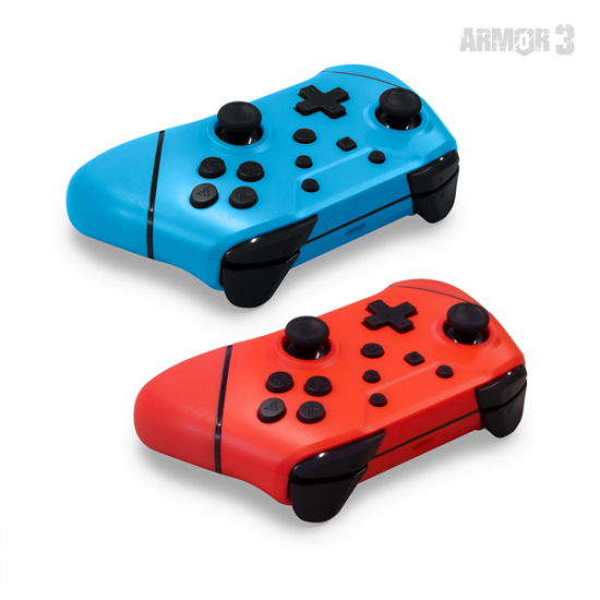 ARMOR3 NUCHAMP Nintendo Switch Kiegészítő Vezeték nélküli kontroller, Kék & Piros (2-PACK)