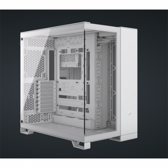 CORSAIR Ház 6500X Dual Chamber, Tápegység nélkül, Edzett Üveg, fehér