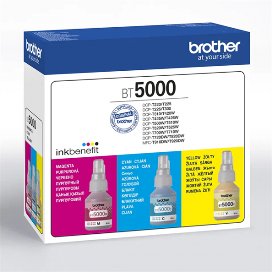 BROTHER Tintapatron BT5000CLVAL, 5000 oldal, CMY