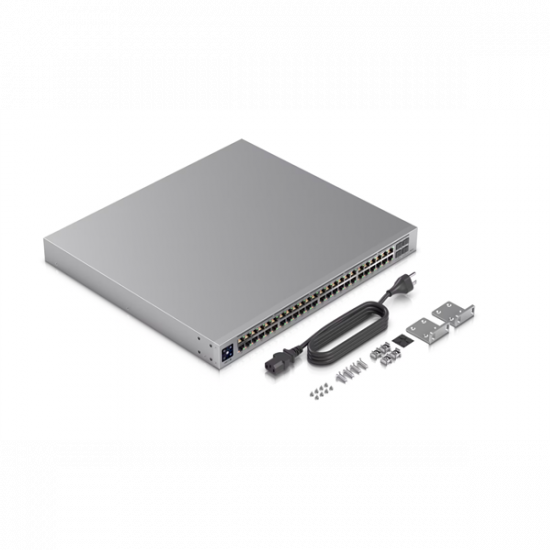 UBiQUiTi Switch 48x1000Mbps + 4x10000Mbps SFP+, Menedzselhető, Rackes - USW-PRO-48