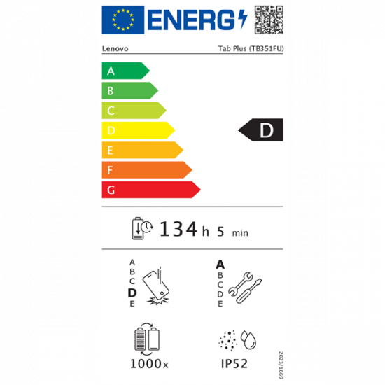 LENOVO Tab Plus (TB351FU) 11,5" 2K, MediaTek Helio G99, OC 8GB, 128GB, Android , Luna Grey, WOA