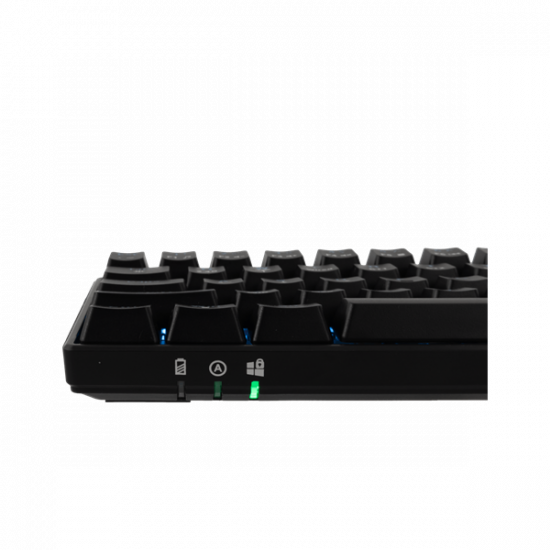 WHITE SHARK W029932 Premium KAIKEN-B/R-US vezeték nélküli mech. gamer billentyűzet, 63 piros kapcs. fekete (angol)