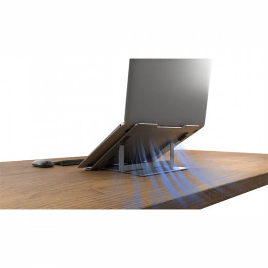 KENSINGTON Notebook állvány-alumínium (Easy Riser™ Aluminum Laptop Riser), szürke