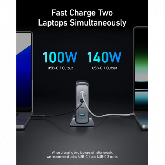 ANKER Hálózati Töltő 3xUSB-C, USB-A 4 portos, 240W EU, fekete - A2342311