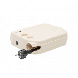 ROLEE M automata hosszabbító, 2db földeletlen aljzat + 2db USB aljzat, 4m, Gyöngyházfehér