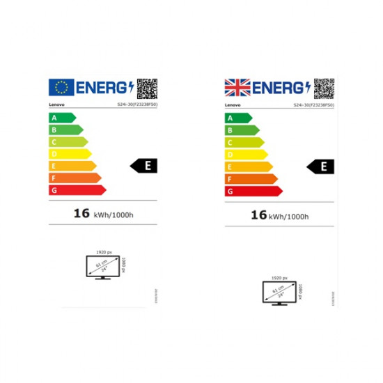 LENOVO Monitor - ThinkVision S24i-30, 23,8" FHD 1920x1080 IPS, 16:9, 3000:1, 250cd/m2, HDMI, VGA
