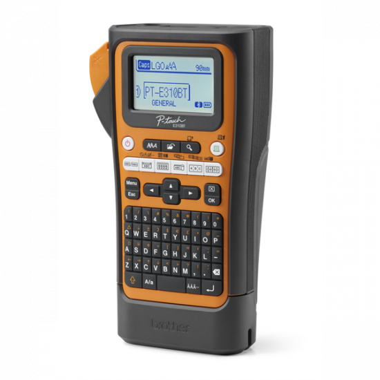 BROTHER Címkéző PTE310BTVP, QWERTY billentyűzet, TZe szalag: 3,5-24mm, tölthető akku, hordtáskával, tze szalag )